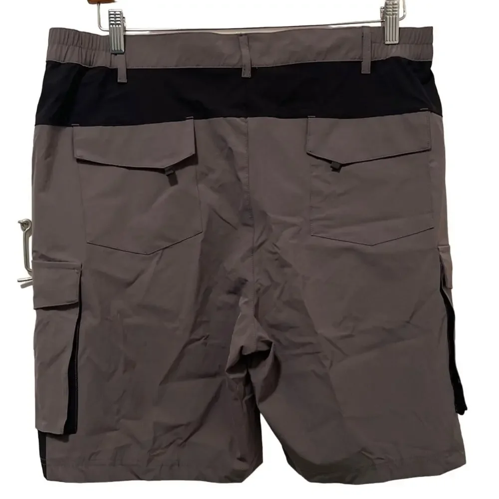 Men's Hiking Cargo Shorts Dark Grey and Black NWT Size L